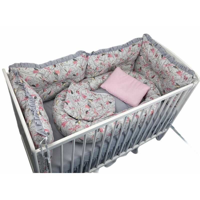Deseda - set de 6 bucati aparatori protectii laterale patut 140x70 cm libelule