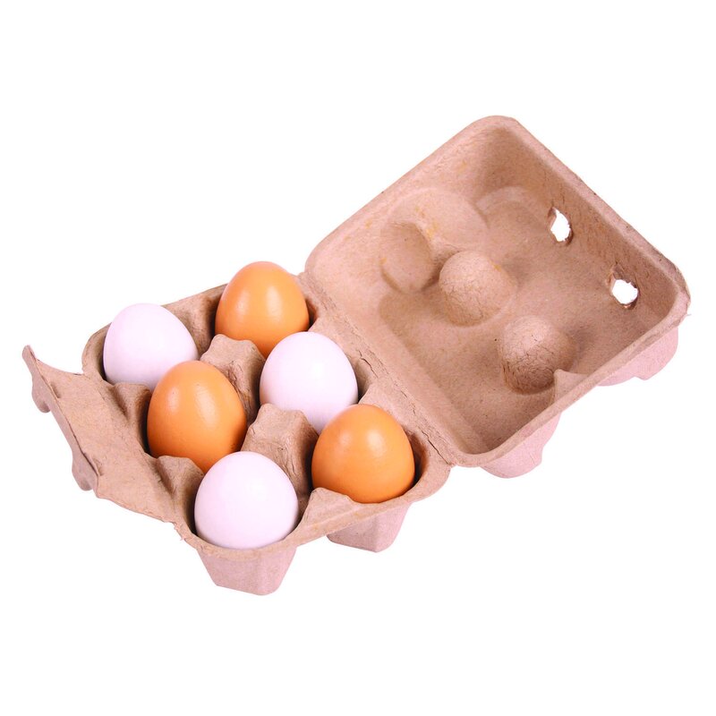 Bigjigs - set de 6 oua in cutie