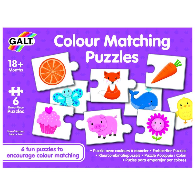 Galt - set de 6 puzzle-uri - lumea culorilor