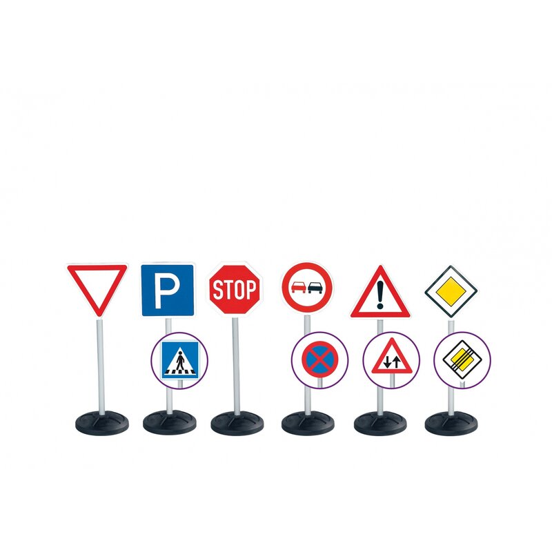 Winther - set semne de circulatie 6 piese, cu 4 semne autoadezive