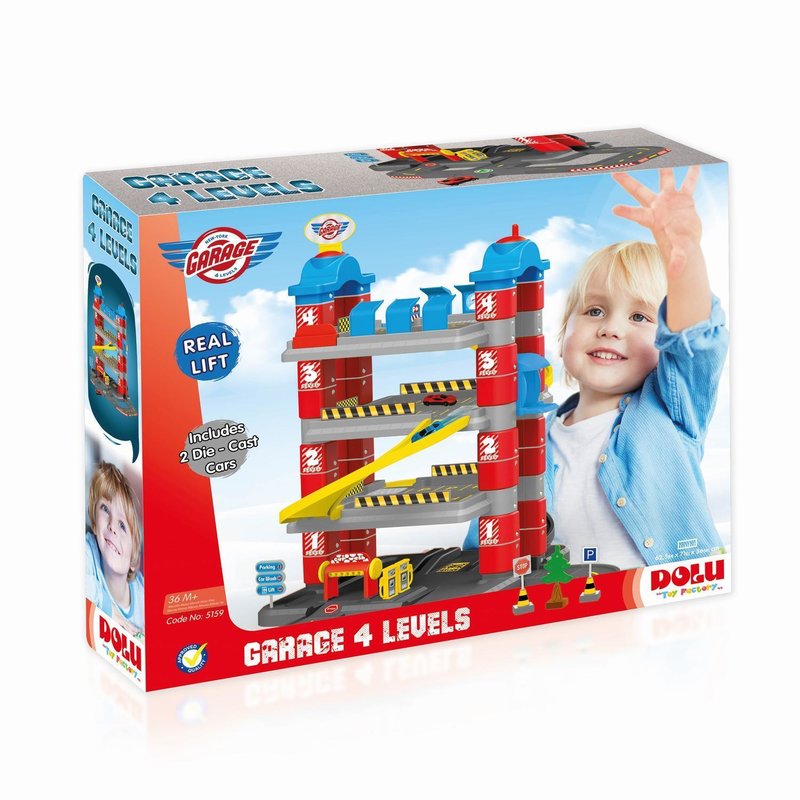 Dolu - set de constructie garaj cu 4 niveluri