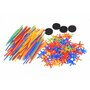 Set de constructie, Jokomisiada, Cu betisoare si conectori, Dezvolta creativitatea si atentia, Contine 338 piese, 3 ani+, Multicolor - 6