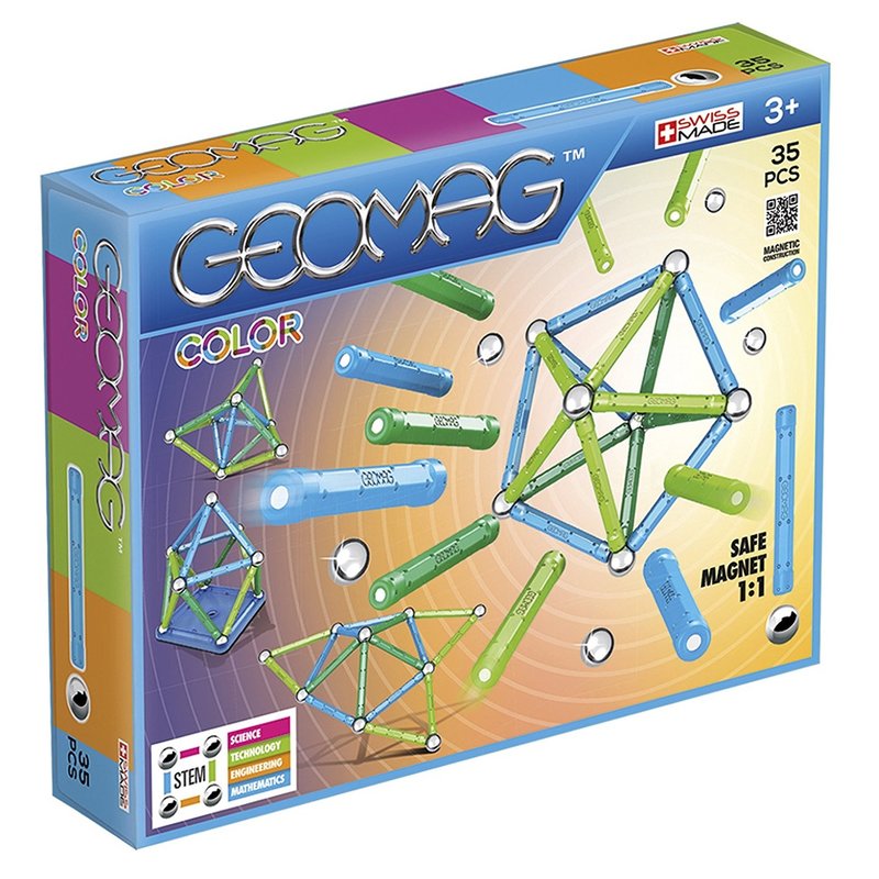 Geomag - set de constructie magnetic color, 35 piese