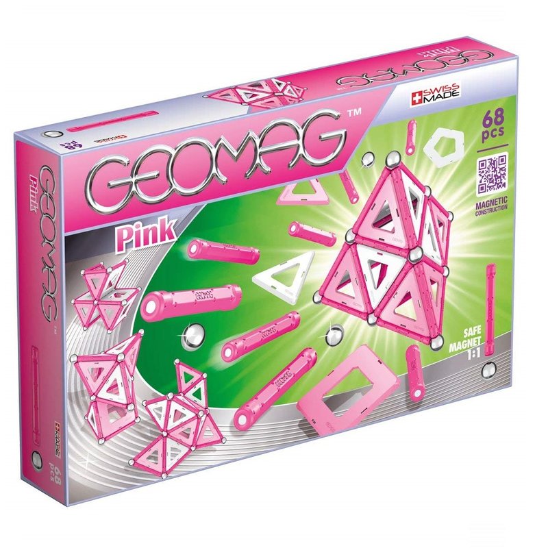 Geomag - set de constructie magnetic, 68 piese, pink