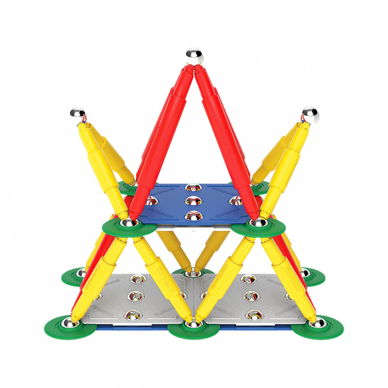 Set de constructie magnetic supermag classic 72 piese