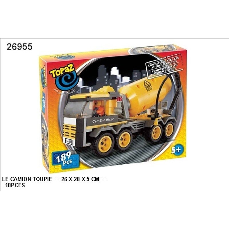 Set de construit tip lego-betoniera-186 piese