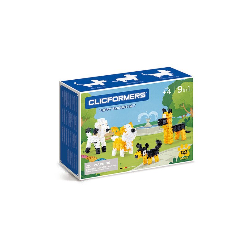 Clicstoys - set de construit clicformers- catei prietenosi, 123 piese