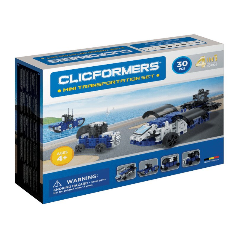 Clicstoys - Set de constructie Multifunctional Mini Transporter , Clicformers , 30 piese