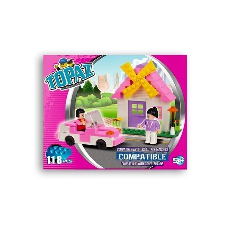 Set de construit tip lego-prieteni in vizita- 118 piese