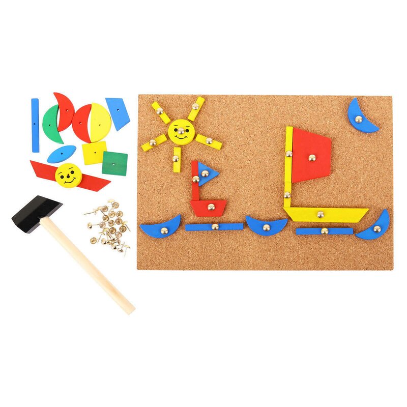 Bigjigs - set de creatie forme din lemn