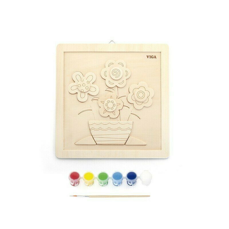 Viga - set creativ picteaza o vaza cu flori!