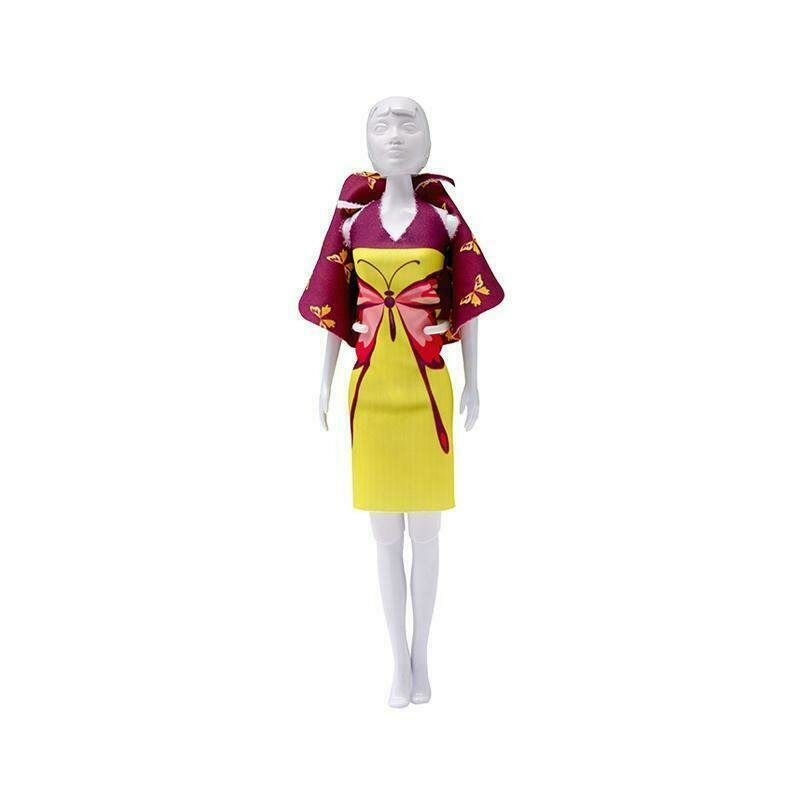 Dress your doll - set de croitorie hainute pentru papusi couture dolly butterfly,