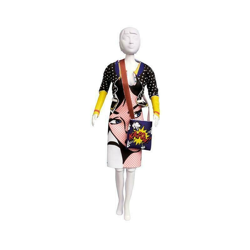 Dress Your Doll - Set de croitorie hainute pentru papusi Couture Lizzy Pop Art,