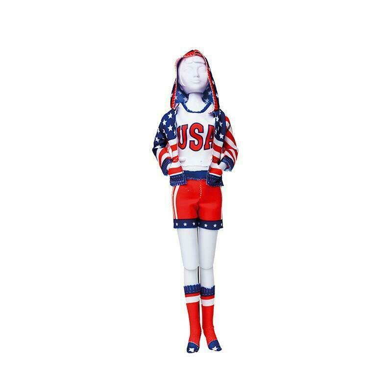 Dress your doll - set de croitorie hainute pentru papusi couture sporty stars & stripes,