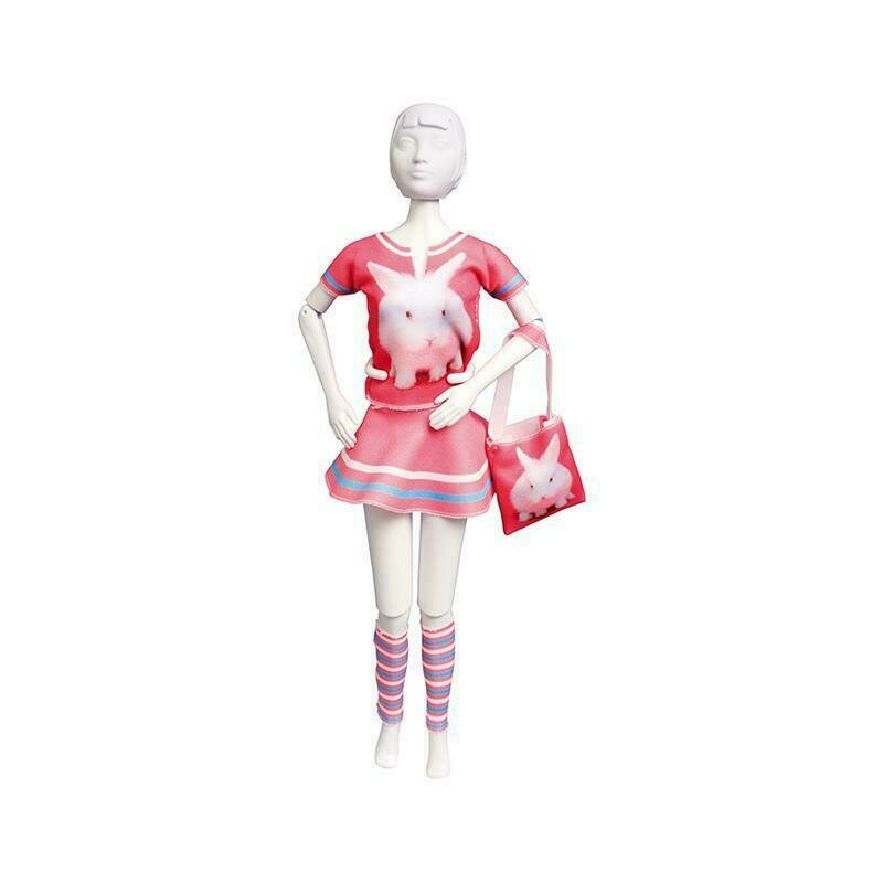 Dress your doll - set de croitorie hainute pentru papusi couture tiny rabbit,