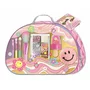 Set de infrumusetare, Hot Focus, Pentru fetite, Geanta cosmetice cu pensule de machiaj, paleta de farduri si lipgloss, 24,5x6,5x20 cm, 5 ani+, Flower - 1