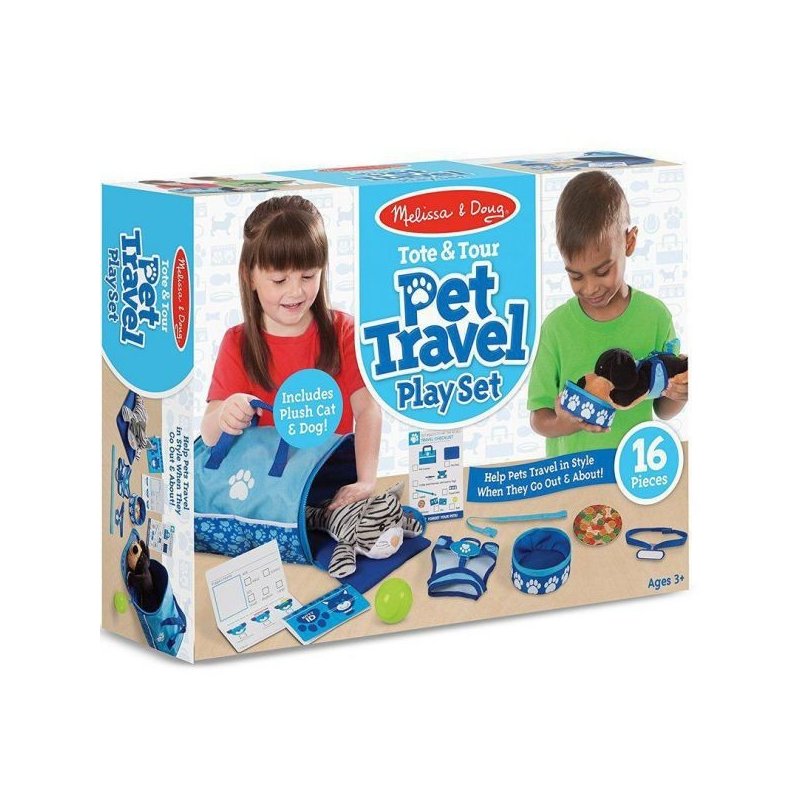 Melissa & doug - set de joaca animalele de companie calatoresc