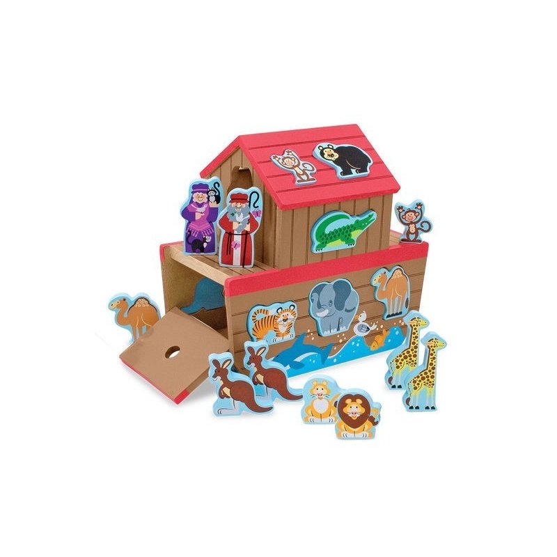 Melissa & doug - set de joaca din lemn arca lui noe