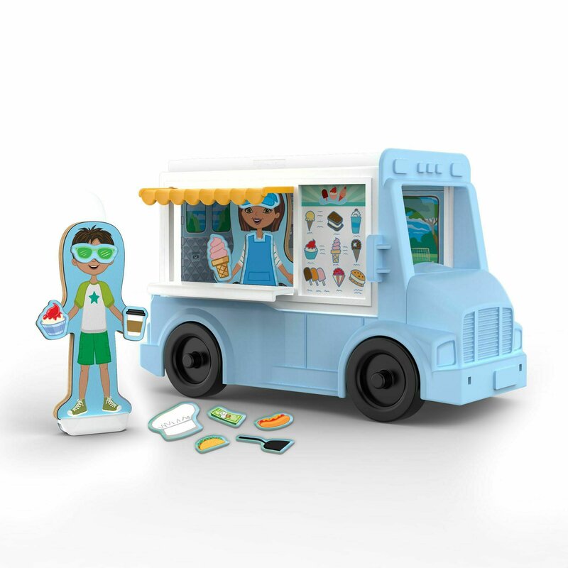 Melissa & doug - set de joaca magnetic food truck-