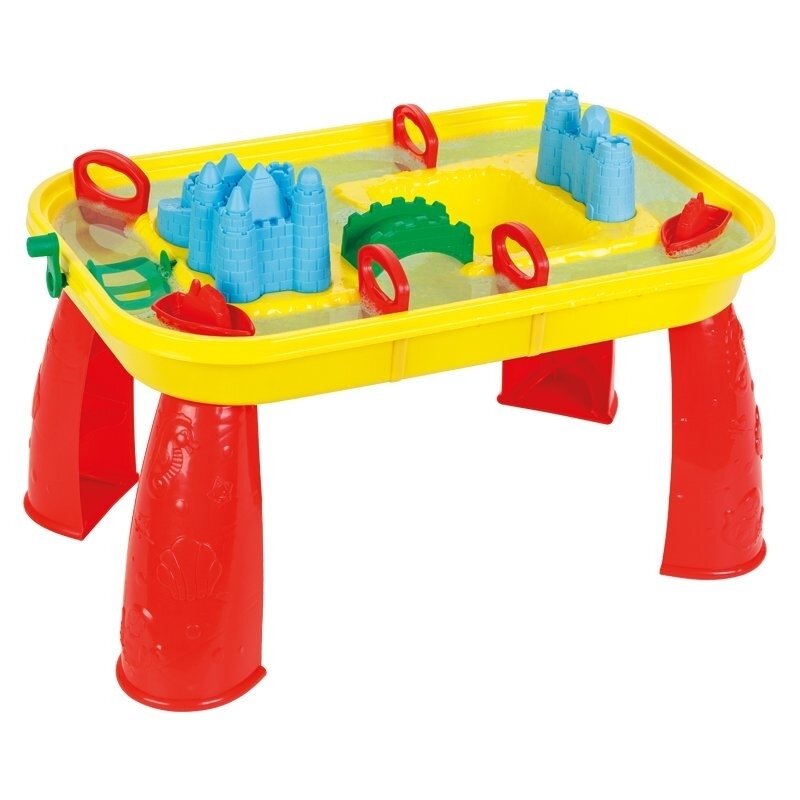Pilsan - masuta de joaca water and sand, cu 9 accesorii