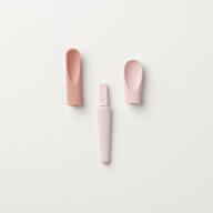 Set de lingurite 2 in 1 bebelusi Miniware Pre2PRO, 100% din materiale naturale biodegradabile, Pink Antioxidant