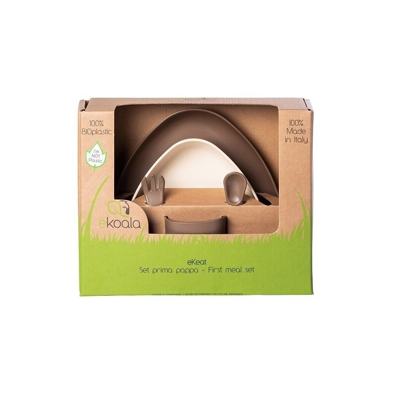 Ekoala - set de masa prima pappa din bioplastic, maro