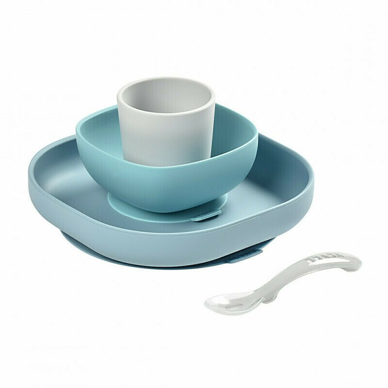 Beaba - set de masa silicon 4 piese - jungle