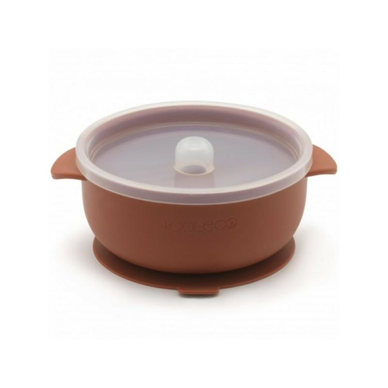 Set de masa silicon Spice - bol cu capac, ventuza si lingurita