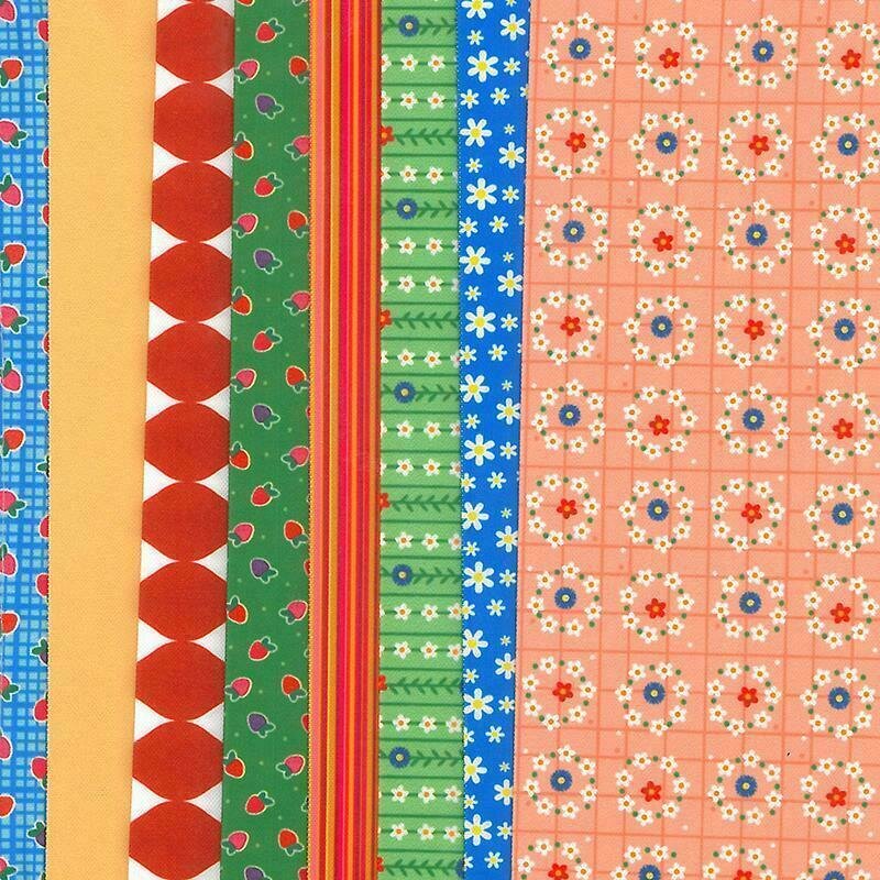 Dress your doll - set de materiale hainute pentru papusi couture floral squares,