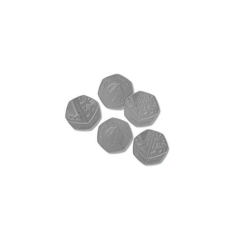 Accesoriu Set de monede de jucarie , 100 buc, 50 penny