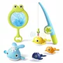 Set de pescuit pentru baie, Primabobo, Undita magnetica, 4 pestisori, Rezistenti la apa, Sustine dezvoltarea abilitatilor motorii si a coordonarii, 18 luni+, Multicolor - 1