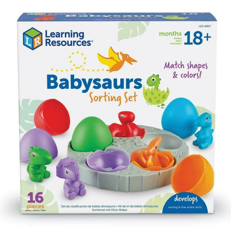Learning resources - set figurine puiuti de dinozauri pentru sortat