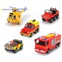 Dickie Toys - Set vehicule , Pompierul Sam,  4 masinute, Un elicopter - 1