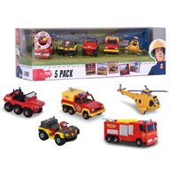 Dickie Toys - Set vehicule , Pompierul Sam,  4 masinute, Un elicopter