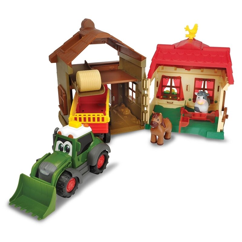 Dickie toys - set happy farm house cu tractor si accesorii
