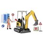 Dickie Toys - Set de joaca Excavator Road Work Neuson,  Cu figurina, Cu Excavator, Cu semne rutiere - 2