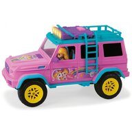 Dickie Toys - Set de joaca Masina Unicorn Trailer Mercedes-Benz AMG 500,  Cu remorca, Cu figurine