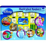 Multiprint - Set educativ cu stampile Numere Disney 46 piese, 26 stampile, tus, 18 carioci si caiet cu activitati  MP1937