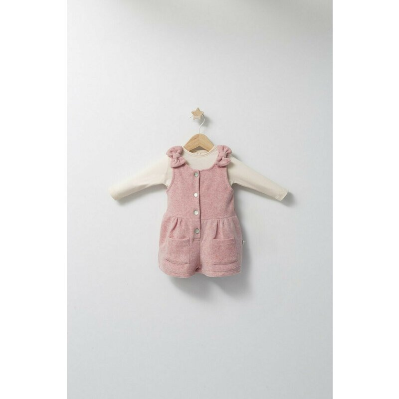 Tongs baby - Set elegant cu salopeta si bluzita pentru bebelusi Ballon, (Culoare: Mov, Marime: 9-12 luni)