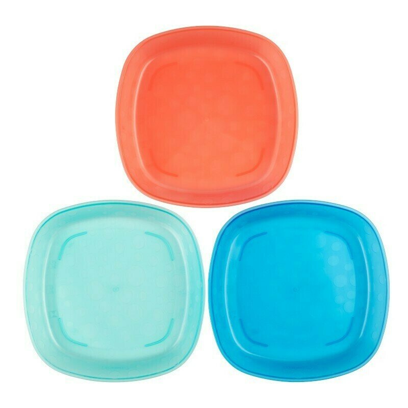 Dr. brown's - set de masa farfurii colorate pentru bebelusi , 3 buc