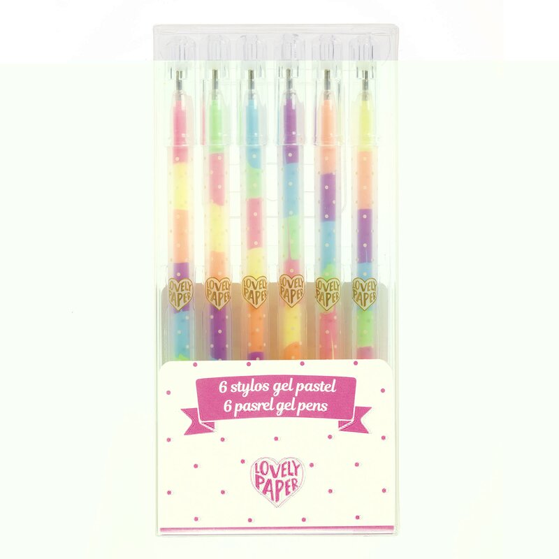 Djeco - set fluo roll-gel , 6 culori combinate
