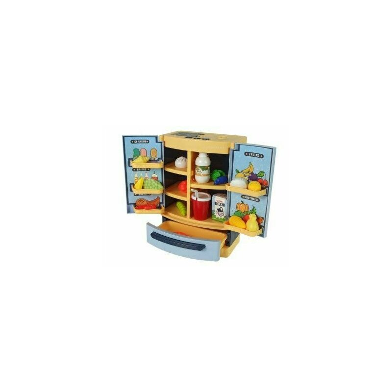 Leantoys - set frigider cu aburi, efecte sonore si produse pentru copii, , 9415