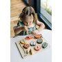 Set fructe feliate, Free2Play, Cu inchidere velcro, Din lemn, 20 piese, Multicolor - 10
