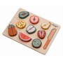 Set fructe feliate, Free2Play, Cu inchidere velcro, Din lemn, 20 piese, Multicolor - 3