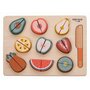 Set fructe feliate, Free2Play, Cu inchidere velcro, Din lemn, 20 piese, Multicolor - 1