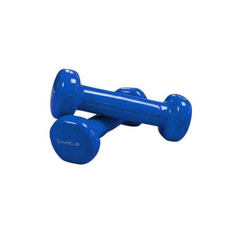 Dhs - Set gantere epoxy aerobic 2x1kg albastru