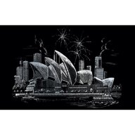 Set gravura - locuri celebre-Casa Operei din Sydney 29x39cm