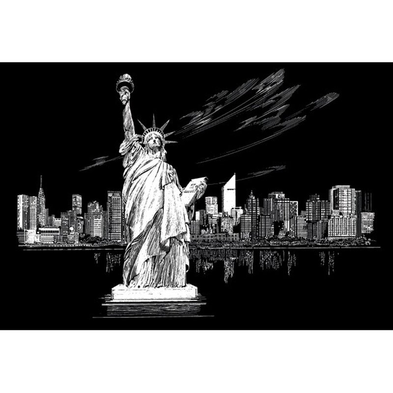 Set gravura locuri celebre statuia libertatii