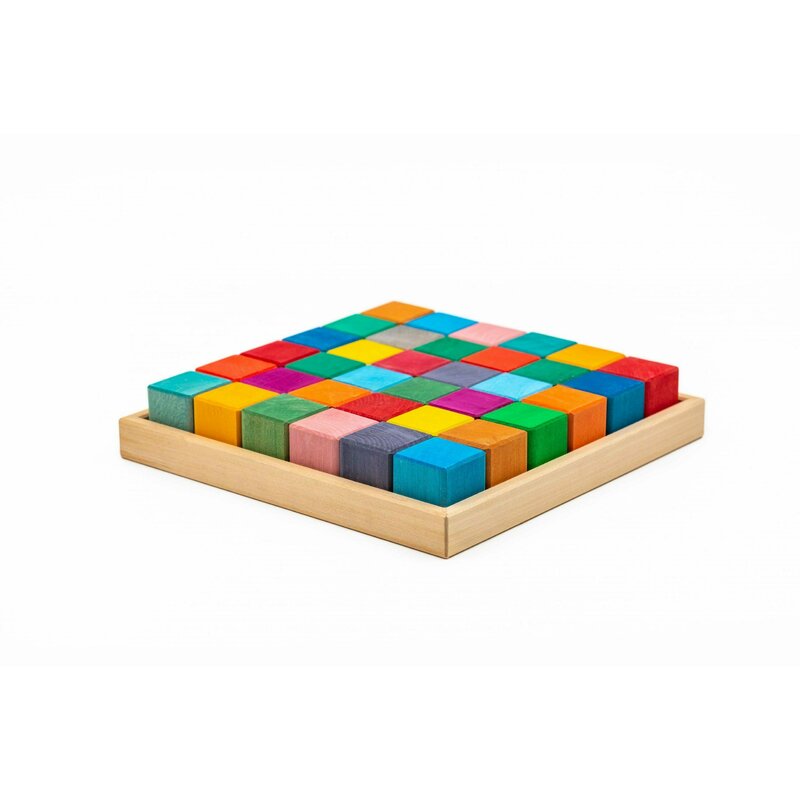 Marc toys - set handmade, 36 cuburi in ladita