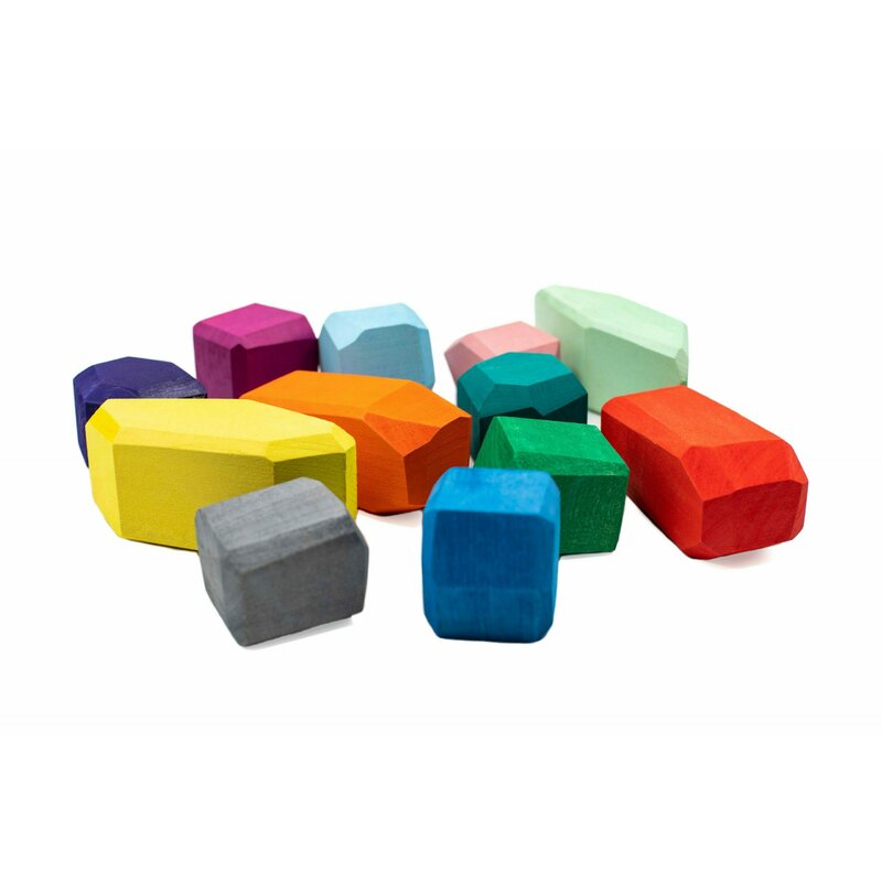 Marc toys - set handmade, wooden rocks